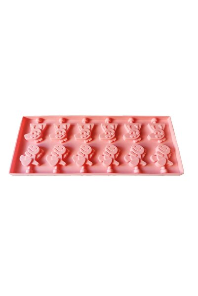 BV Silicone mold 12 cavities, Peppa Pig and Dinosaur, Chocolate Lollipops or Sugar Lollipops, 246COF