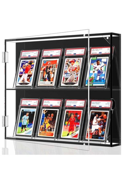 Generic Acrylic Baseball Card Display Case, 8 Graded Card Display Frame Wall ...
