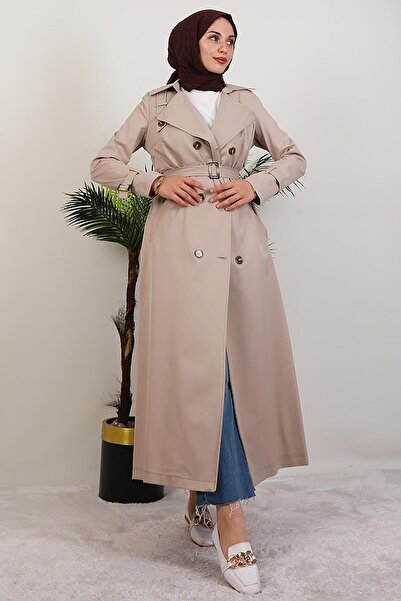 GİYZAMİLA Κρέμα Terra Trench Coat