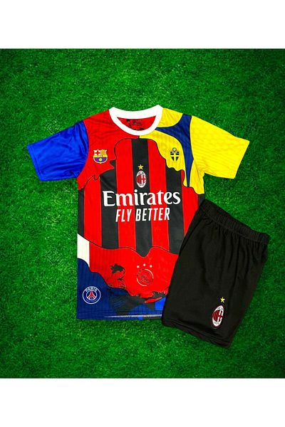 After Party Zlatan Ibrahimovic All Clubs Kids Jersey Shorts Socks Wristband Set of 4 Ag