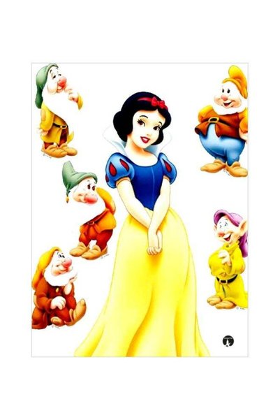 Generic Cartoon Girl Printed Plate Yellow/Blue/Brown 20x15cm