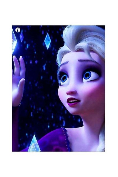 Generic Disney Frozen Cartoon Character Themed Metallic Plate Blue/White/Purp...