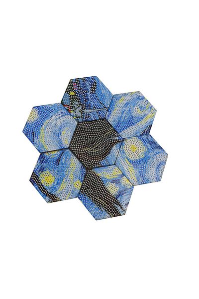 Generic Velaurs 7 Piece Diamond Painting Coaster Kit, DIY Handmade Coasters for Kids Adults