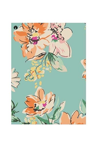 Generic Floral Themed Metallic Plate Green/Beige/Brown 20x15cm