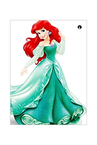Generic Princess Themed Metallic Plate Green/White/Red 20x15cm