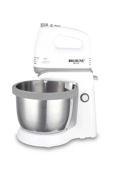 rebune Mixer & Egg Beater, 5 Speeds, 3.4 L 300 W RE-2-181 White