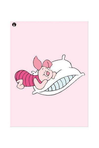 Generic Cartoon Printed Decorative Plate Pink/Black/White 20x15cm
