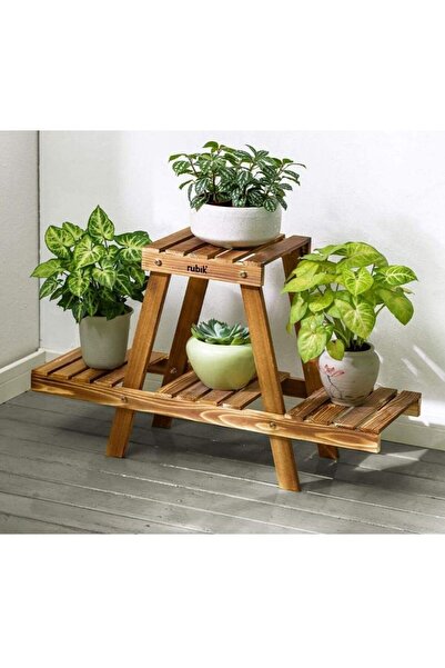 Generic Flower Pots Stand Wooden Plant Stand for Indoor Outdoor Balcony Livin...