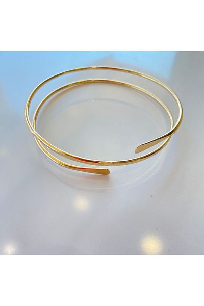 sain jewelry Gold Color Pure Brass Detail Arm Accessory Pazu Bracelet