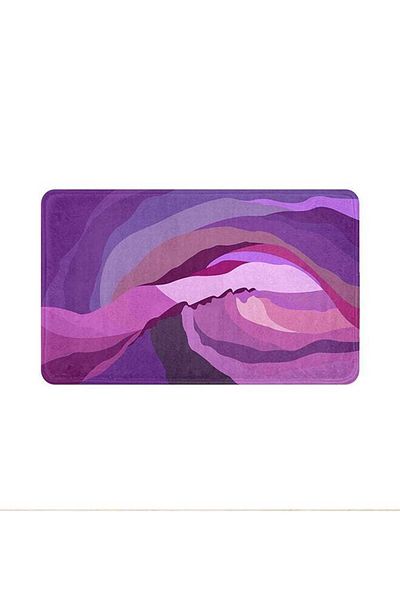 Generic RIZARIES SuperSoft Purple Mist Door Mat, Non-slip Washable, 50 x 80cm