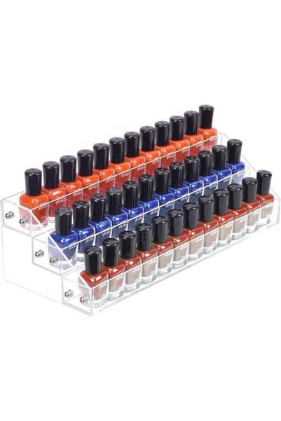 Generic Nail Polish Storage 3 Compartments, Transparent Nail Polish Organiser...