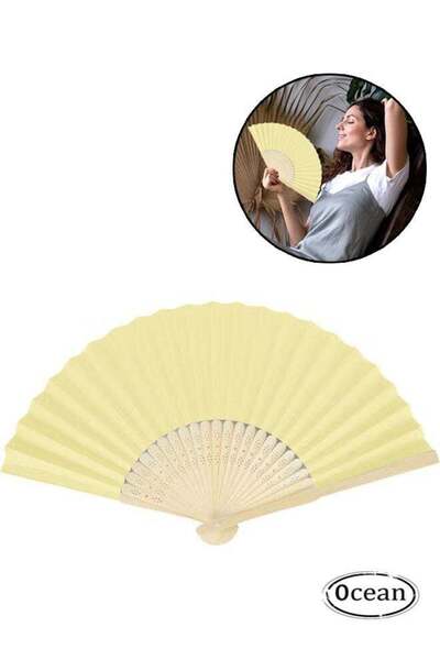 Generic Paper Folding Fans, Chinese Bamboo Paper Pocket Fan, Vintage Handheld...