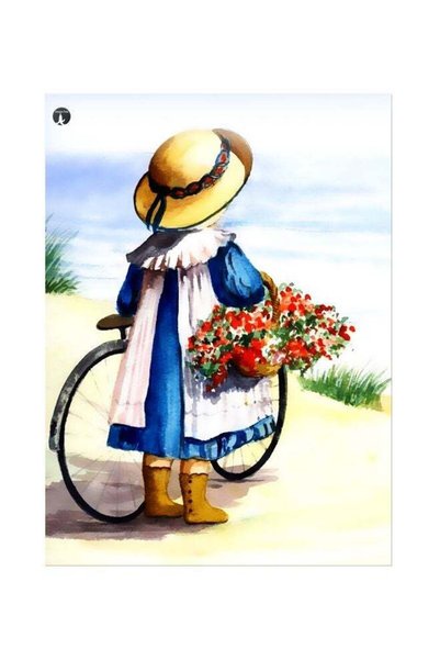 Generic Cartoon Character Themed Metallic Plate White/Blue/Yellow 20x15cm