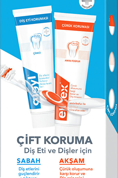 Elmex Yüksek Etkili Aminflorür + Aronal Double Protection Diş Macunu Seti 2×7...