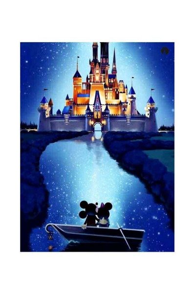 Generic Cartoon Themed Metallic Plate Blue/Brown/Black 20x15cm