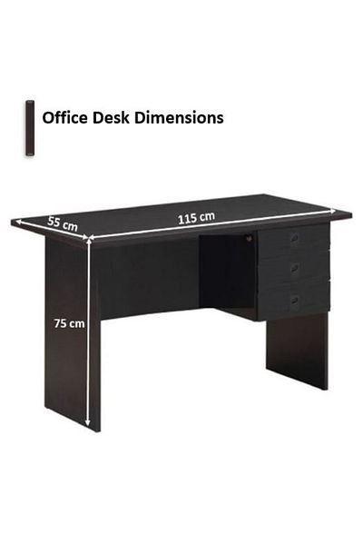 AWF AL WADI FURNITURE Dero Compact Wood Compact Office Table, Office Desk, Computer Table, Study Dark Oak