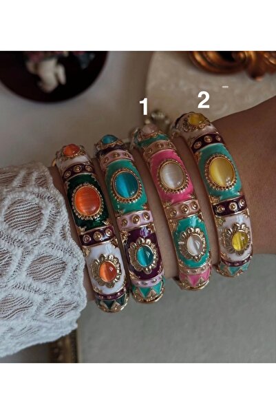 AychaAksesuar 1 no yazan kelepçe Vip özel seri otantik bohem tarz pembe kelep...