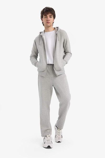 DeFacto New Season Comfort Fit Hooded Soft Fur Inside Basic Plain Thick Zippered
