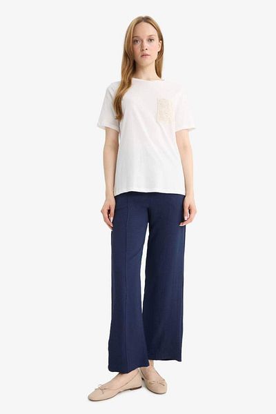 DeFacto New Season Regular Fit Crew Neck Combed Cotton Short Sleeve T-Shirt