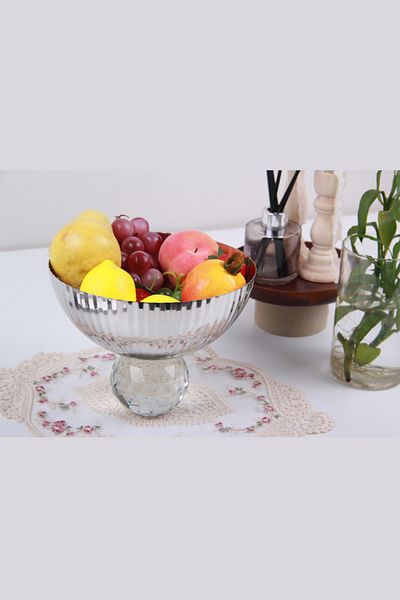 Generic Dessert stand plate set with fruit serving bowl and pastry serving plate