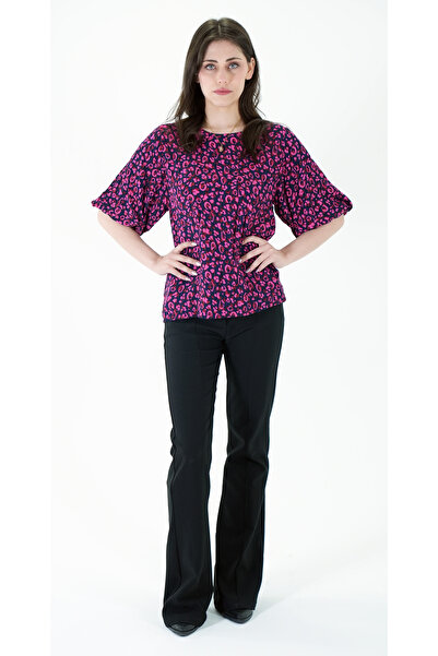 HR GRACİE GENİŞ YAKA KOLU BÜZGÜ LASTİKLİ BLUZ