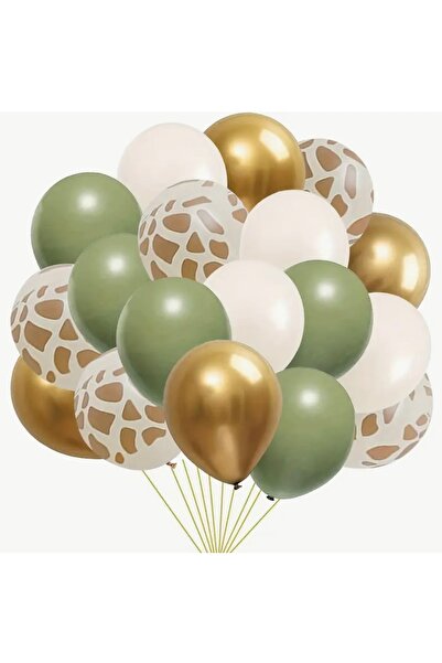Öztürkpartievi بالون ذهبي أخضر 20 قطعة