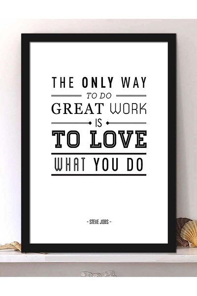 Generic Spoil Your Wall Wall Posters with Love What You Do Motivational Quote and Black Frame - Wall Arts H