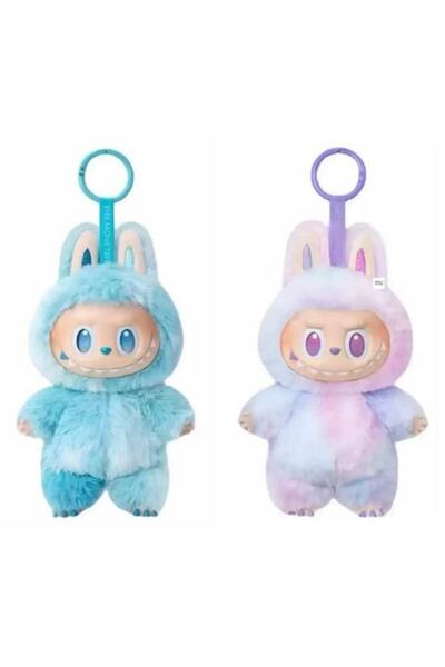 OEM Labubu Plush Toy V3, 15cm, 2 pcs, Blue/Purple