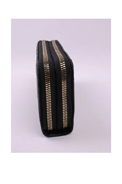 pattersty Large Size Women's Wallet with 3 Zippers and 8 Card Slots 20X12Cm