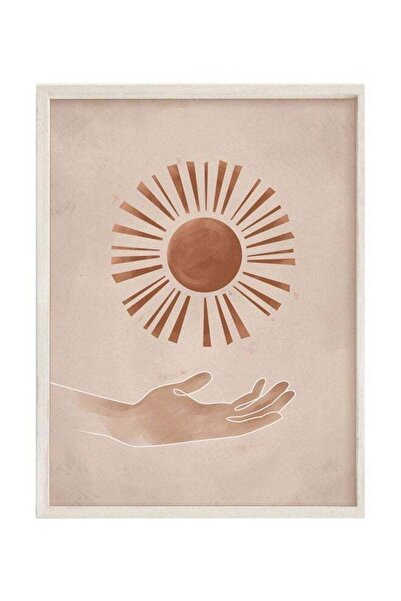 Generic Boomah Accessories Sun Printed Framed Poster Pink/Beige/Brown 30x40cm