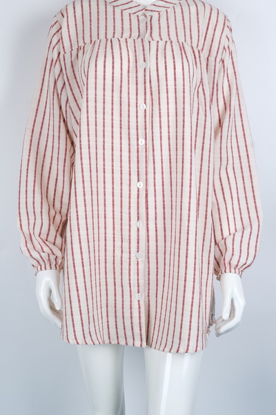 MUSTÜN Stripe Patterned Woven Shirt