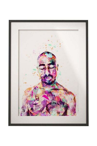 Generic Boomah Accessories Tupak Shakur Poster With Frame Multicolour 21x30cm