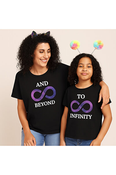 SVART WEAR Set de tricouri Mama Mini Infinity pentru mamă și fiică, bumbac 100% % T tricou Twin (PRET UNITAR)