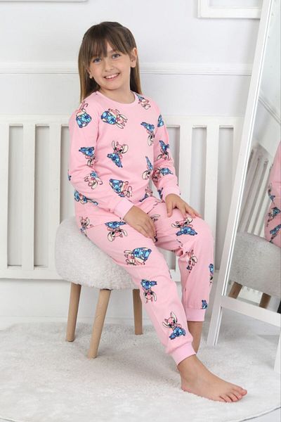 rois 100% Cotton Long Sleeve Double Girl's Pajama Set