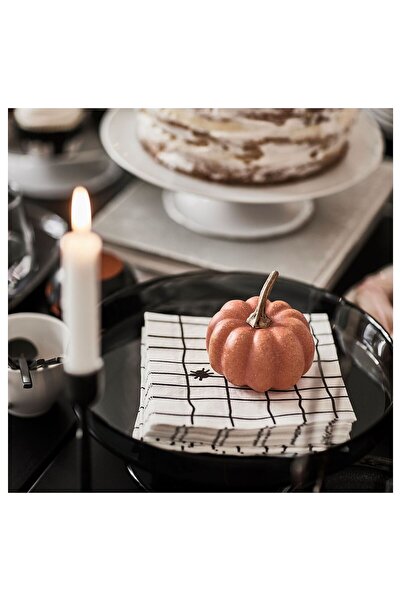 IKEA منديل منقوش، أبيض-أسود، 33x33 سم، 30 قطعة