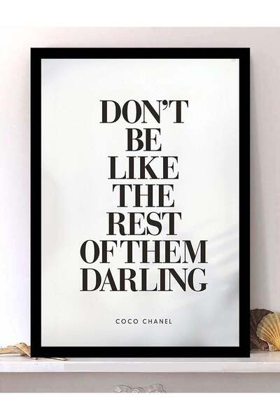 Generic Wall Posters with Don’t Be Like The Rest Quote from Coco Chanel and B...