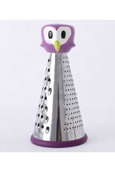 mutfakmagazasi مبشرة من الفولاذ المقاوم للصدأ برأس بومة من البورسلين لون بنفسجي