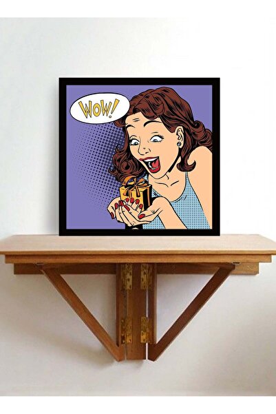 Generic Spoil Your Wall Wall Posters with Surprised Woman Pop Art and Black Frame - Wall Arts Home DÃ©cor P