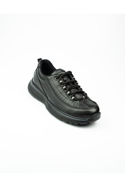 BABALİ King Paolo 5167 Black Leather Women's Casual Shoes