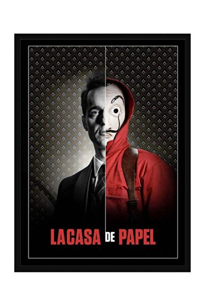 Generic Berlin Money Heist Poster With Frame Black/Red/White 40 x 55cm
