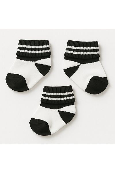 mini mia Newborn 0-3-6 Months Baby Fanatic 3-Piece Socks Set