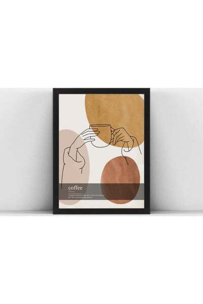 Generic Boomah Accessories Coffee Definition Boho Style Poster with Frame Multicolour 30 x 40cm