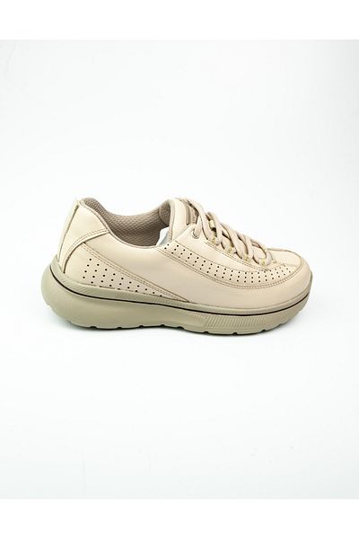 BABALİ King Paolo 5167 Beige Leather Casual Women's Shoes