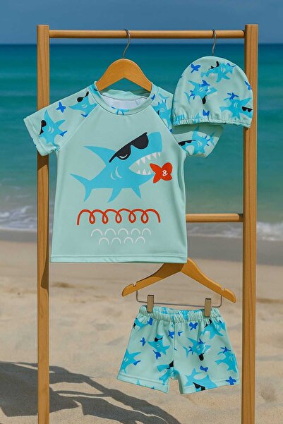 RONYPONY Team Three Pieces Boy's Boy's Boned Swimsuit
