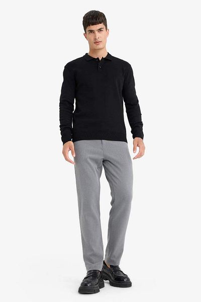 DeFacto New Season Standard Fit Polo Neck Buttoned Knitwear Sweater