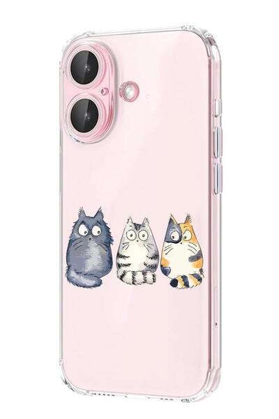 3GEN CASE İphone 16 Plus Uyumlu Desenli Lux Şeffaf Silikon Kılıf