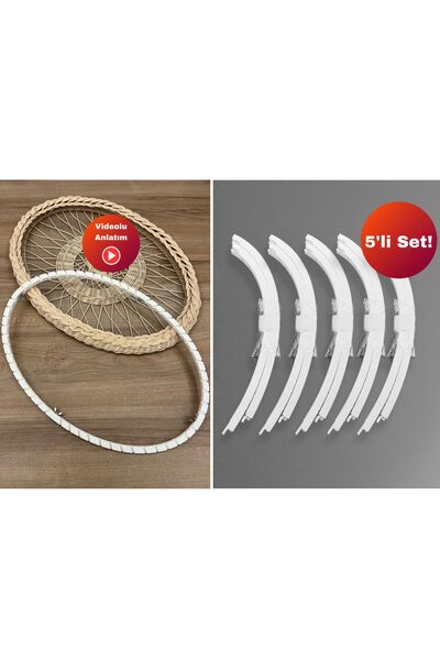 5'li Elips (Oval) Rattan Tepsi Kalıbı – Pla Malzeme – Videolu – Kağıt Çubuklara Uygun Değil