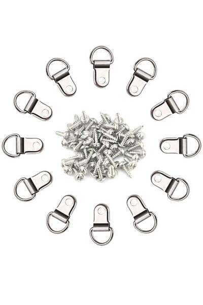 Generic KASTWAVE 50 Pack D Ring Picture Frame Hanging Hangers with Screws for Picture Hanging, Home Decorat