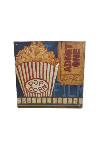 Generic Passion District "Pop Corn" Steel Wall Art Multicolour 30 X 30cm