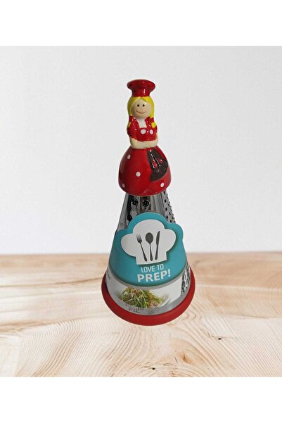 MutfakMarket PORSELEN ŞEF KADIN ŞAPKALI PASLANMAZ ÇELİK RENDE